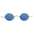 Steampunk Silver/Blue Fu Man Chu Glasses